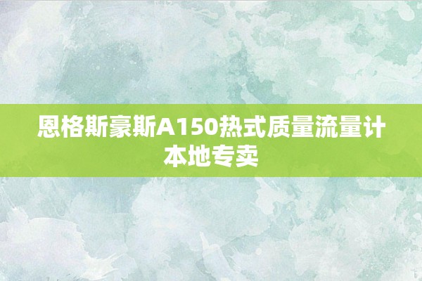 恩格斯豪斯A150热式质量流量计本地专卖