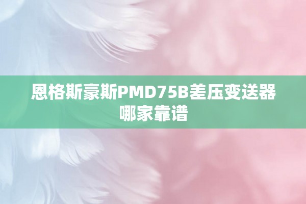 恩格斯豪斯PMD75B差压变送器哪家靠谱