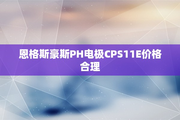恩格斯豪斯PH电极CPS11E价格合理
