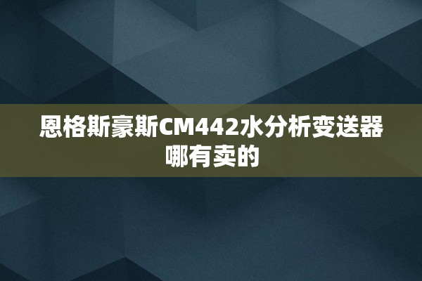 恩格斯豪斯CM442水分析变送器哪有卖的