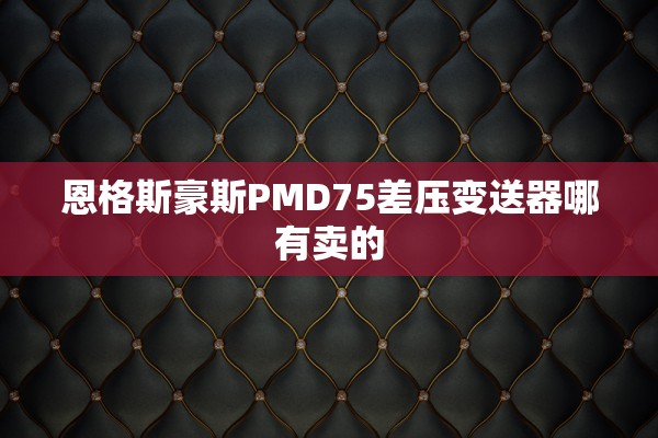 恩格斯豪斯PMD75差压变送器哪有卖的