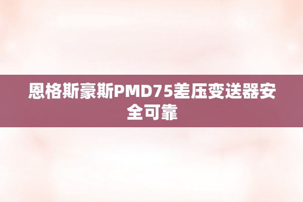 恩格斯豪斯PMD75差压变送器安全可靠