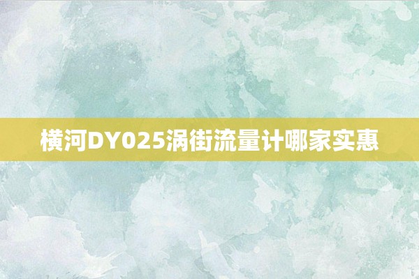 横河DY025涡街流量计哪家实惠