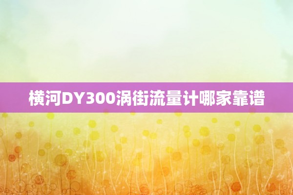 横河DY300涡街流量计哪家靠谱