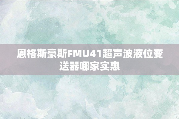 恩格斯豪斯FMU41超声波液位变送器哪家实惠