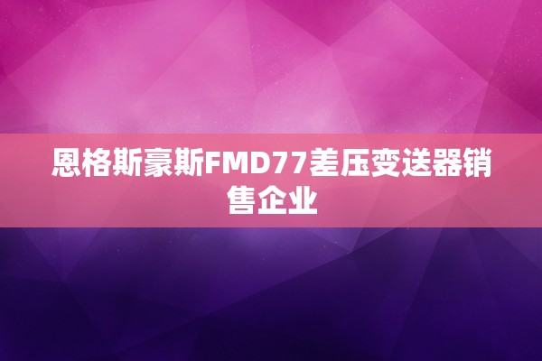恩格斯豪斯FMD77差压变送器销售企业