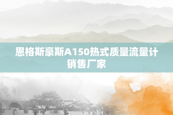 恩格斯豪斯A150热式质量流量计销售厂家