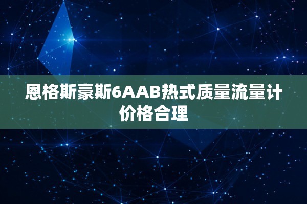 恩格斯豪斯6AAB热式质量流量计价格合理