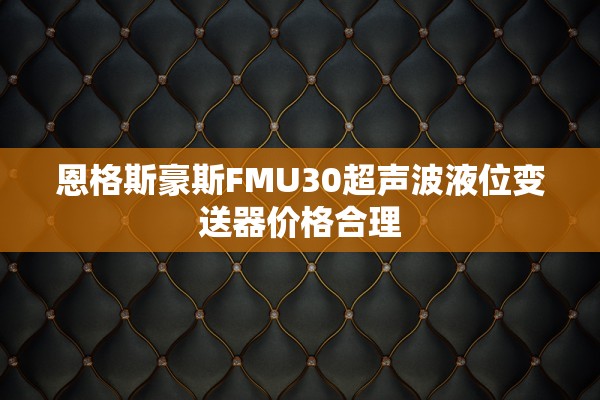 恩格斯豪斯FMU30超声波液位变送器价格合理