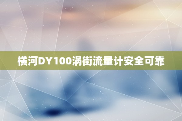 横河DY100涡街流量计安全可靠
