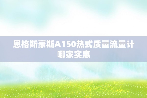 恩格斯豪斯A150热式质量流量计哪家实惠