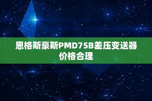 恩格斯豪斯PMD75B差压变送器价格合理