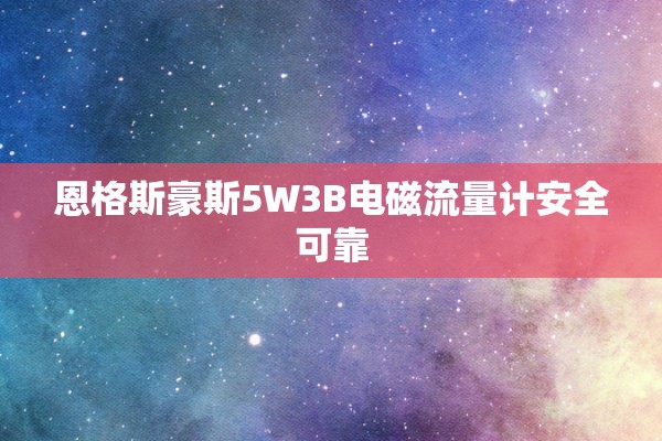 恩格斯豪斯5W3B电磁流量计安全可靠