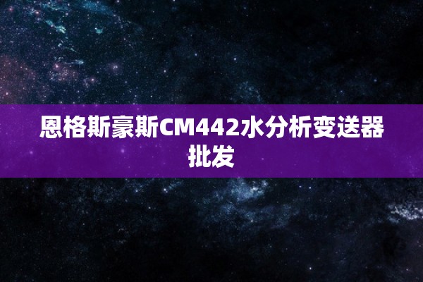 恩格斯豪斯CM442水分析变送器批发