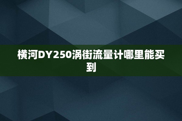 横河DY250涡街流量计哪里能买到