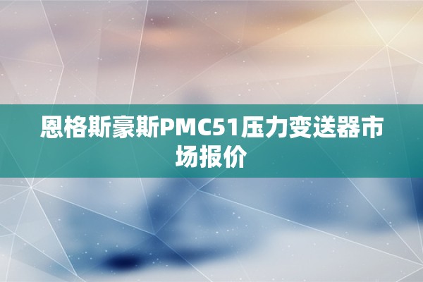 恩格斯豪斯PMC51压力变送器市场报价