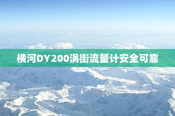 横河DY200涡街流量计安全可靠