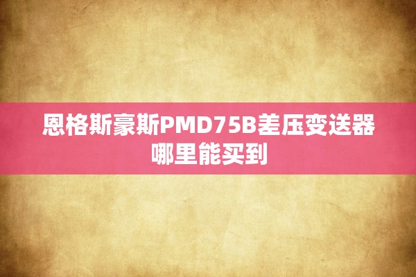 恩格斯豪斯PMD75B差压变送器哪里能买到