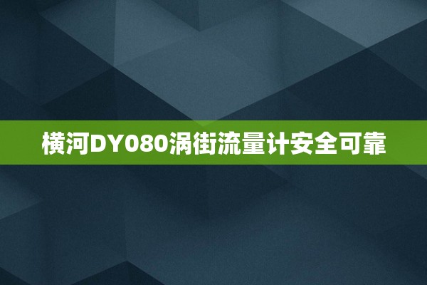 横河DY080涡街流量计安全可靠