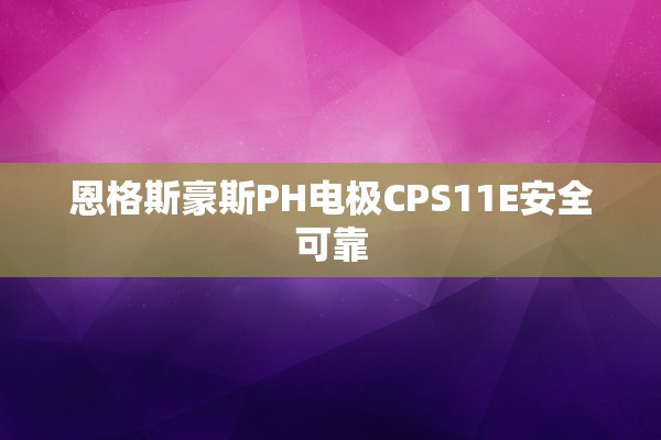 恩格斯豪斯PH电极CPS11E安全可靠