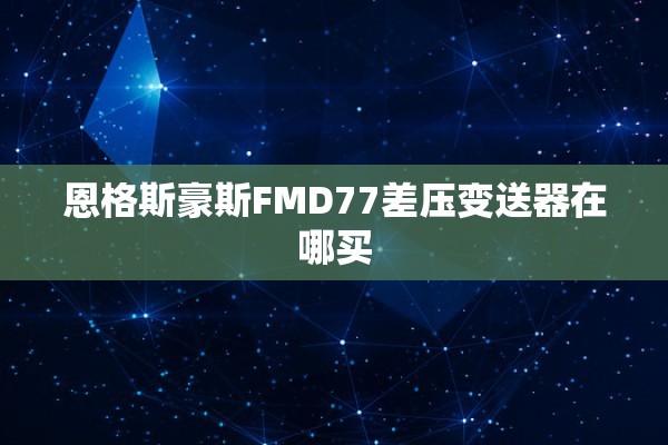 恩格斯豪斯FMD77差压变送器在哪买