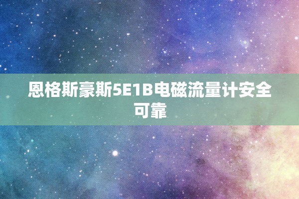 恩格斯豪斯5E1B电磁流量计安全可靠
