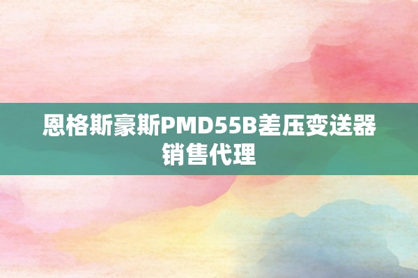 恩格斯豪斯PMD55B差压变送器销售代理